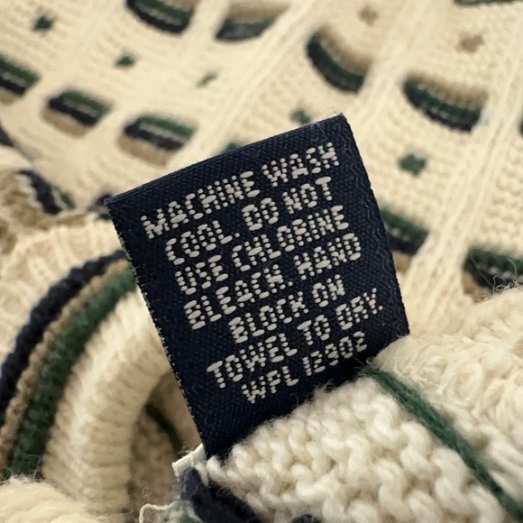 Vintage Sweater Men M 90s Grandpa Retro Geometric Textured Crewneck Pullover - Picture 7 of 8